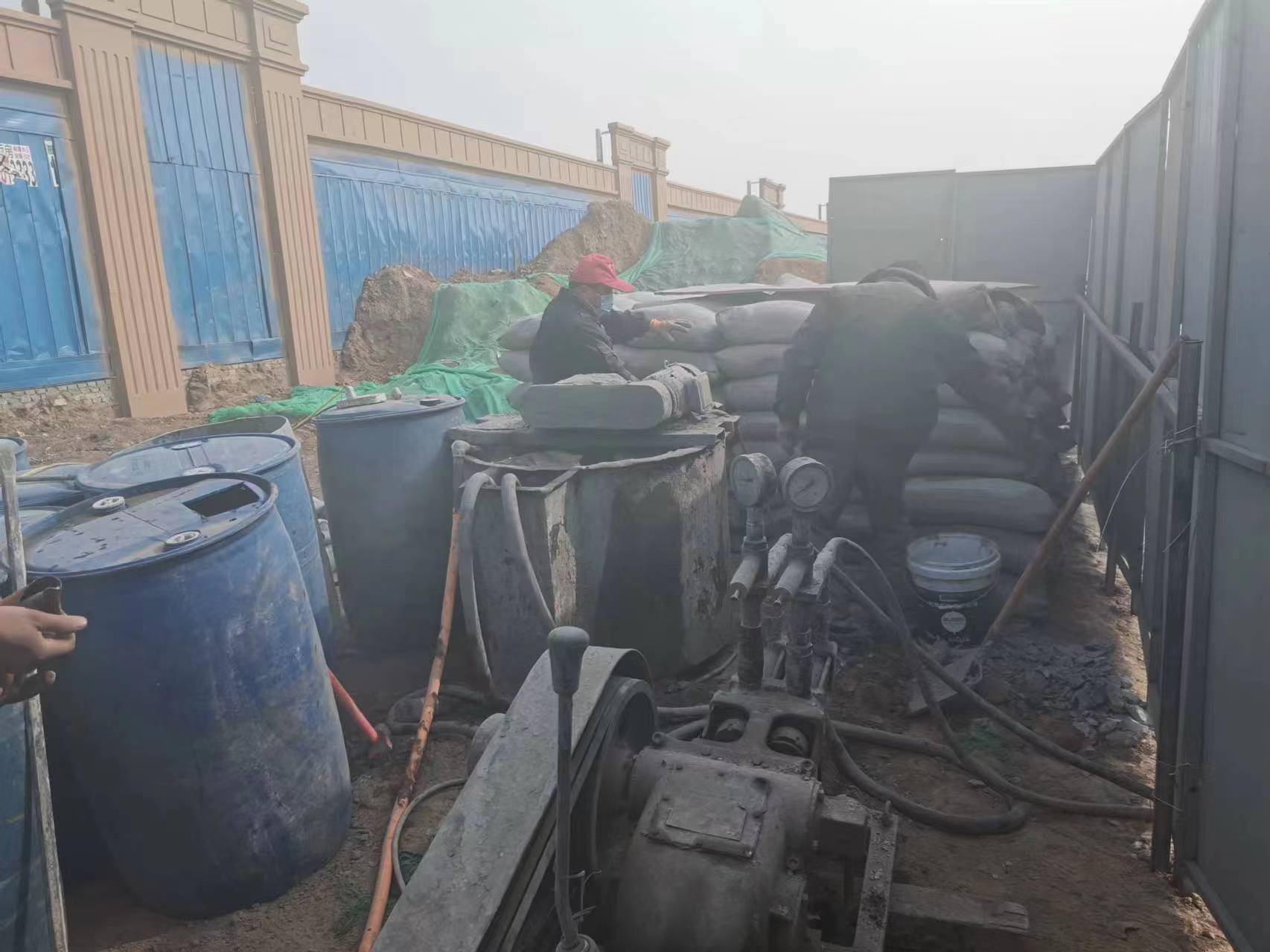 洞口房屋下沉注浆